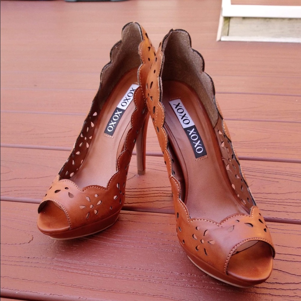 XOXO Brown  Faux Leather Shoes